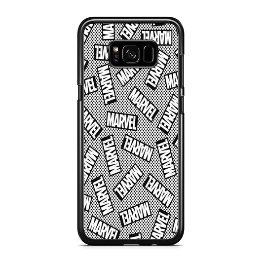 Marvel Logo Black White Polka Dots Samsung Galaxy S8 Case