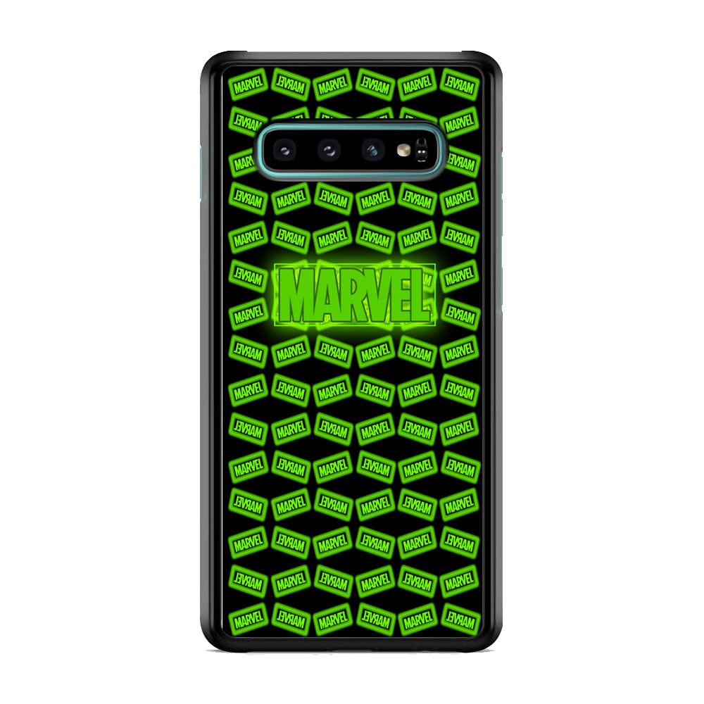 Marvel Logo Lime Green Neon Samsung Galaxy S10 Case