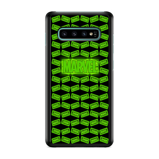 Marvel Logo Lime Green Neon Samsung Galaxy S10 Case