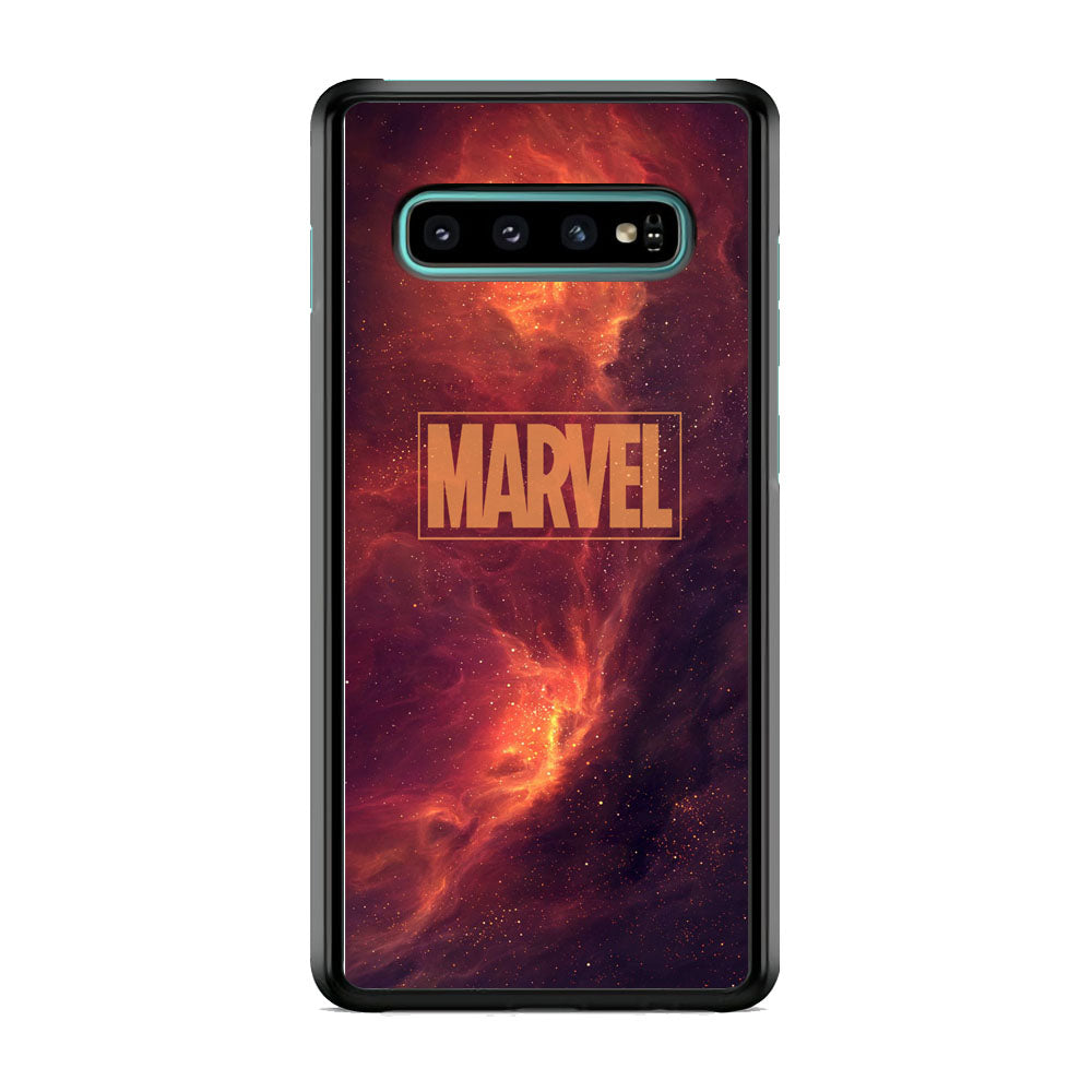 Marvel Logo Sunset Nebula Galaxy Samsung Galaxy S10 Case