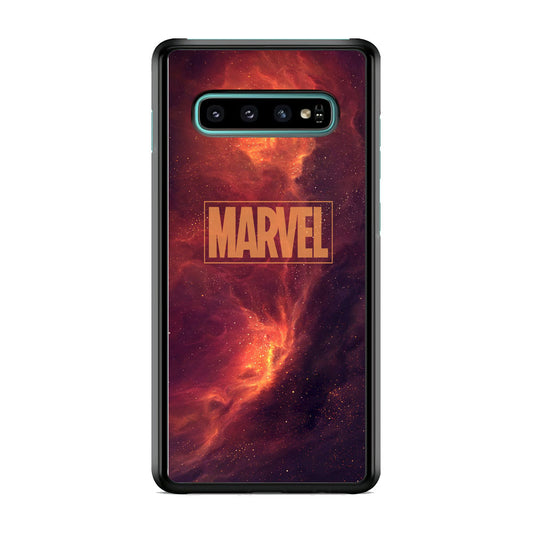 Marvel Logo Sunset Nebula Galaxy Samsung Galaxy S10 Case