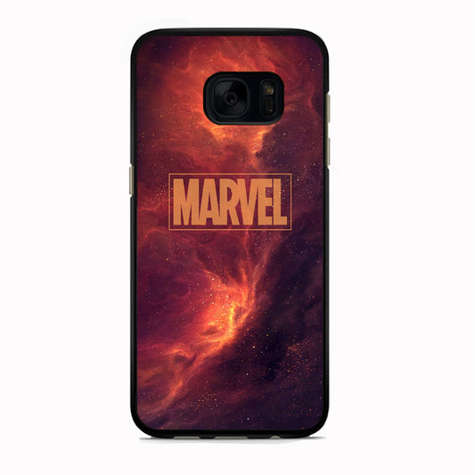 Marvel Logo Sunset Nebula Galaxy Samsung Galaxy S7 Edge Case