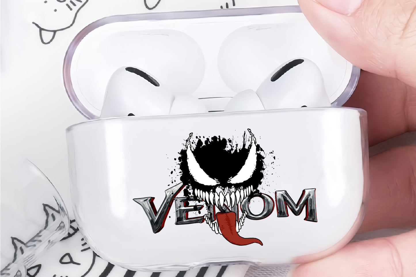 Marvel Venom Monsters Protective Clear Case Cover For Apple AirPod Pro