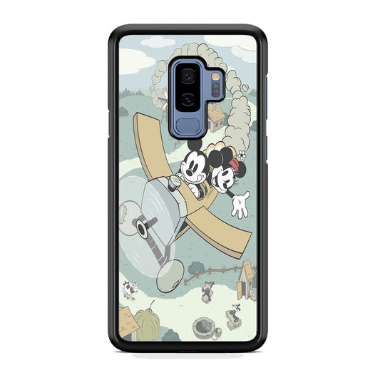 Mickey Mouse And Minnie fly With Air Craft Samsung Galaxy S9 Plus Case
