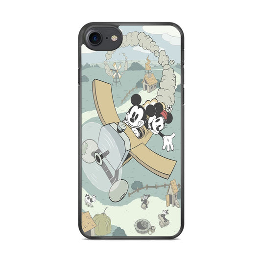Mickey Mouse And Minnie fly With Air Craft iPhone 8 Case