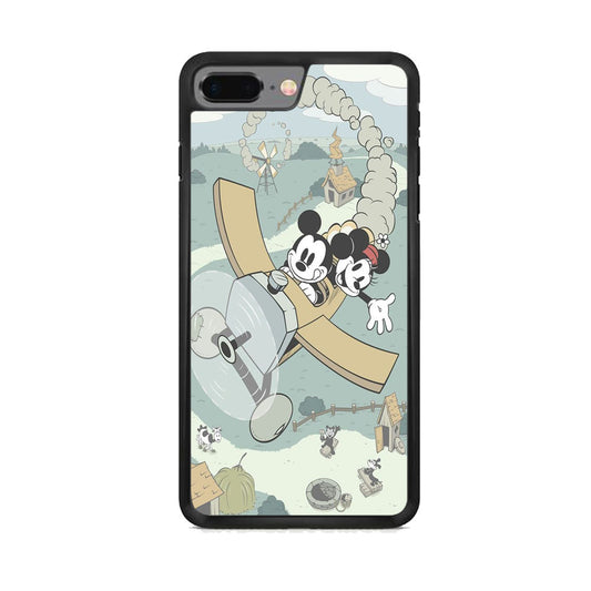 Mickey Mouse And Minnie fly With Air Craft iPhone 8 Plus Case