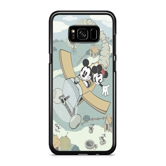 Mickey Mouse And Minnie fly With Air Craft Samsung Galaxy S8 Case