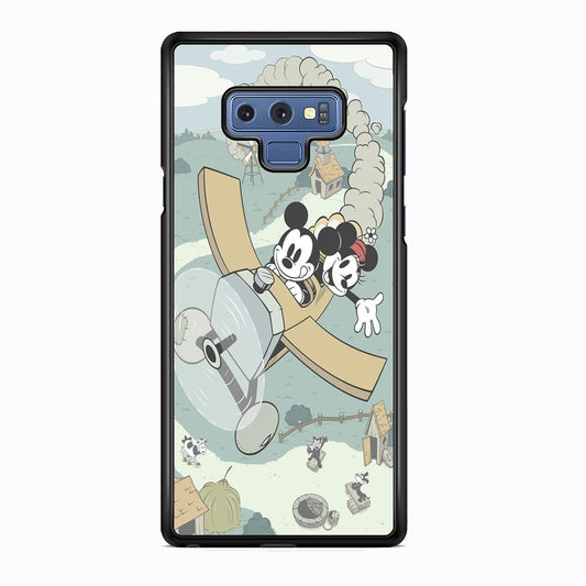 Mickey Mouse And Minnie fly With Air Craft Samsung Galaxy Note 9 Case
