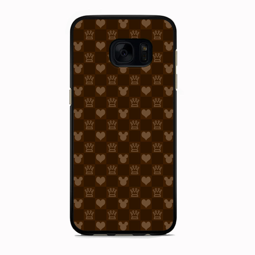 Mickey Mouse Doodle Logo Cube Chocolate Samsung Galaxy S7 Edge Case