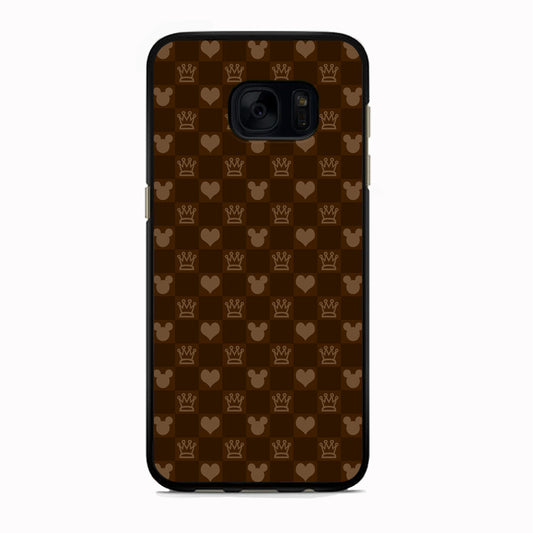 Mickey Mouse Doodle Logo Cube Chocolate Samsung Galaxy S7 Edge Case