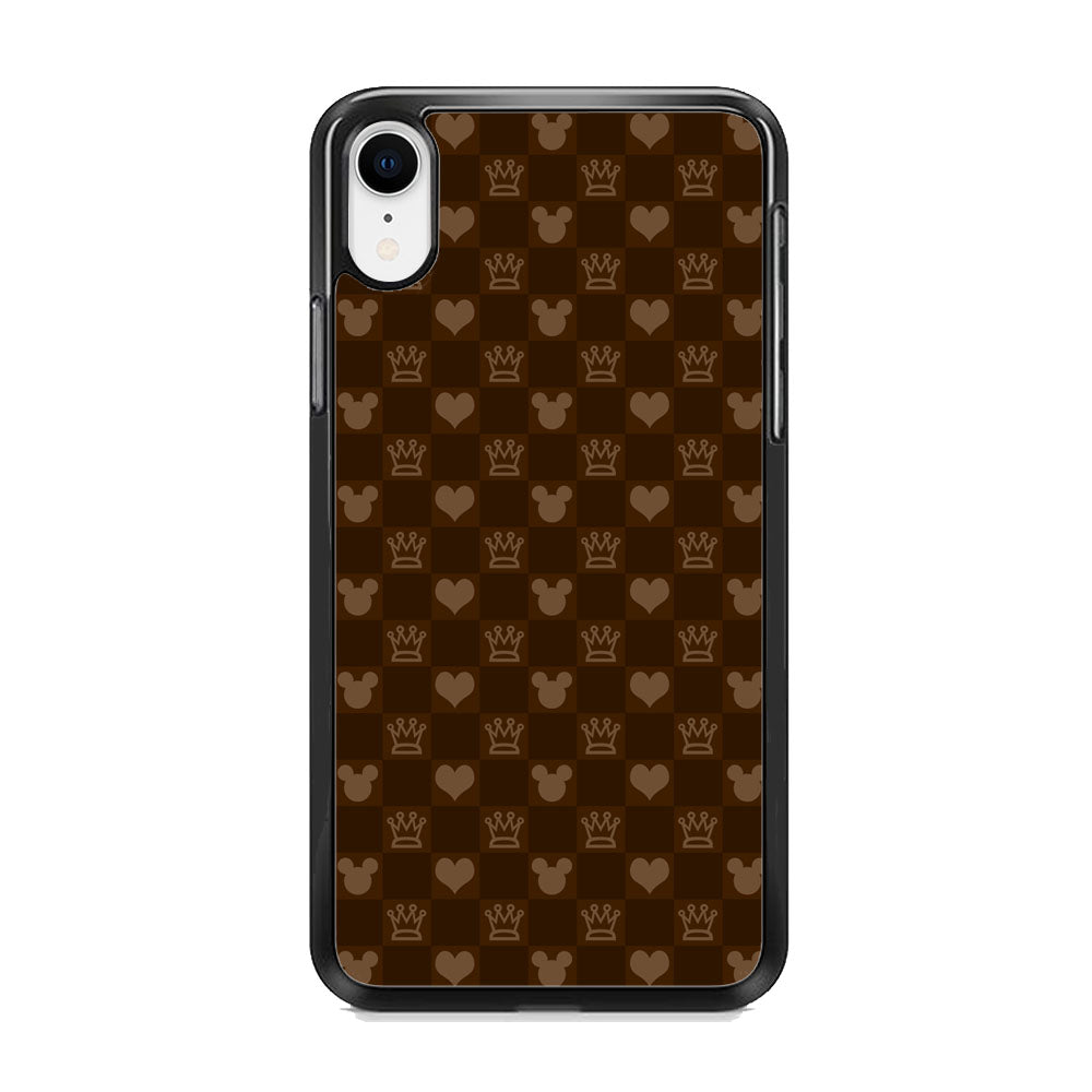 Mickey Mouse Doodle Logo Cube Chocolate iPhone XR Case
