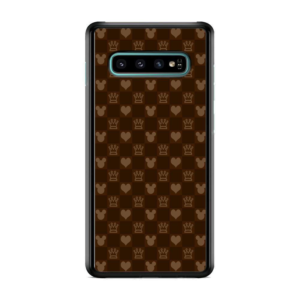 Mickey Mouse Doodle Logo Cube Chocolate Samsung Galaxy S10 Case