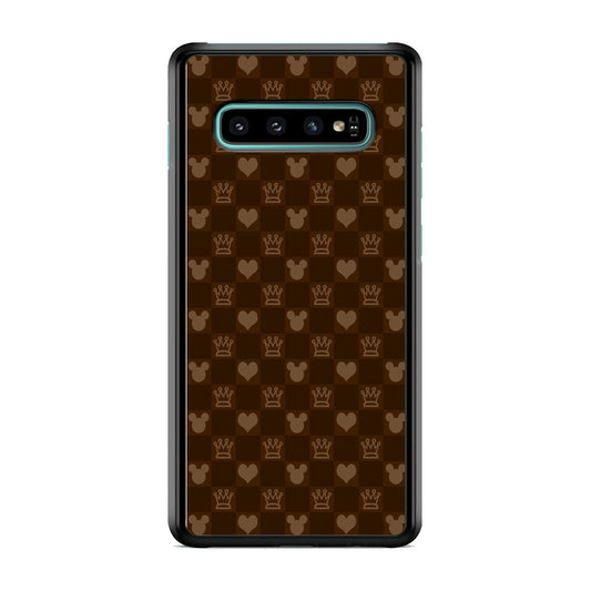 Mickey Mouse Doodle Logo Cube Chocolate Samsung Galaxy S10 Case