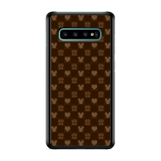Mickey Mouse Doodle Logo Cube Chocolate Samsung Galaxy S10 Plus Case
