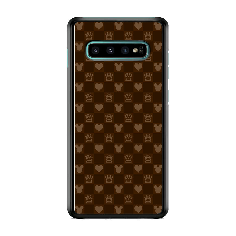 Mickey Mouse Doodle Logo Cube Chocolate Samsung Galaxy S10 Plus Case