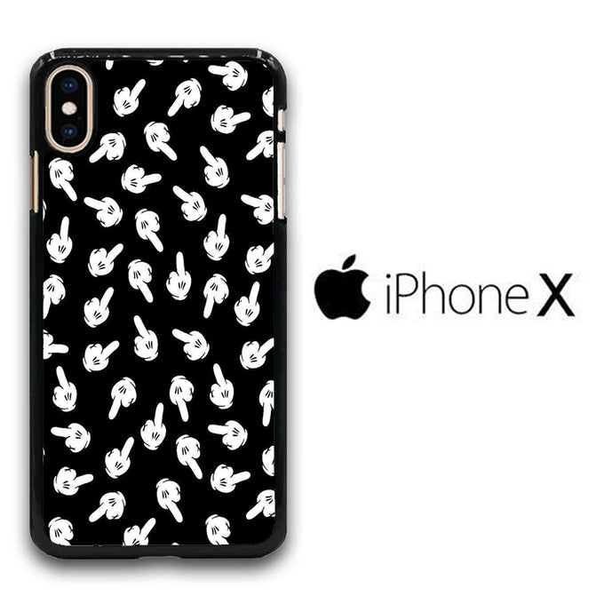 Mickey Mouse Fingers Up iPhone X Case