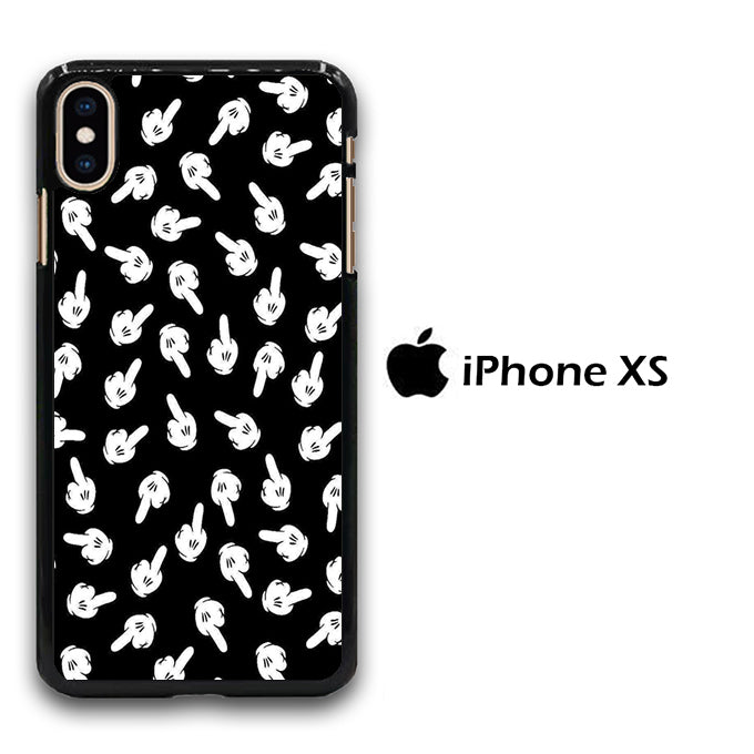Mickey Mouse Fingers Up iPhone Xs Case