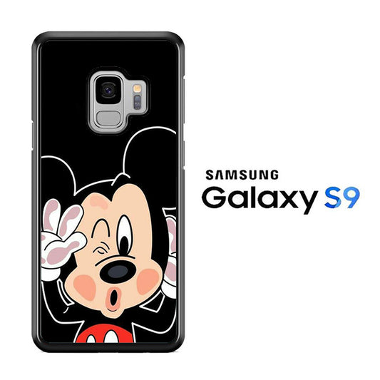Mickey Mouse Stick In The Glass Samsung Galaxy S9 Case