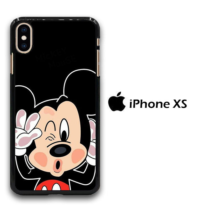 Mickey Mouse Stick In The Glass iPhone Xs Case