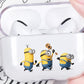 Minions Playing Guitar Protective Clear Case Cover For Apple AirPod Pro