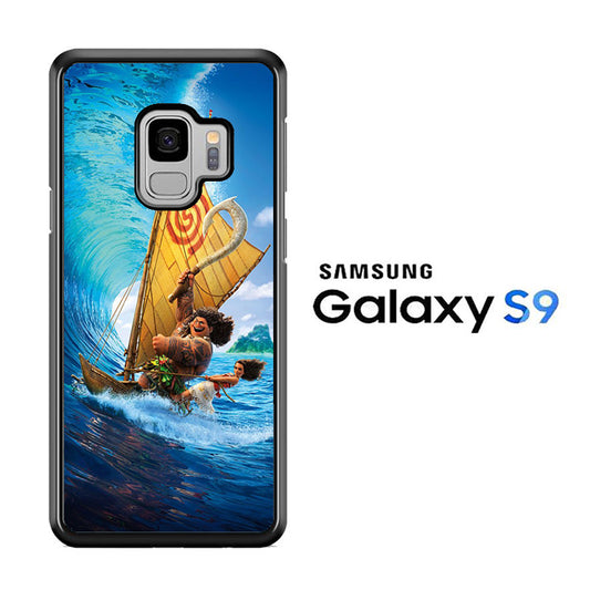 Moana Waves Surfing With Boat Samsung Galaxy S9 Case