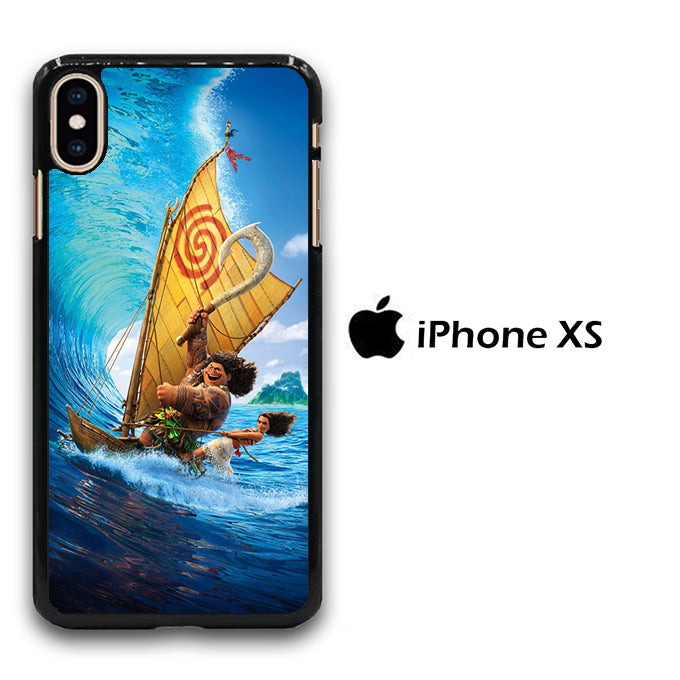 Moana Waves Surfing With Boat iPhone Xs Case