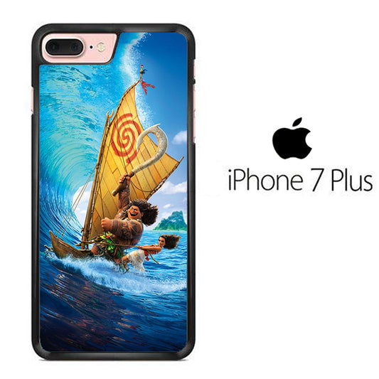 Moana Waves Surfing With Boat iPhone 7 Plus Case