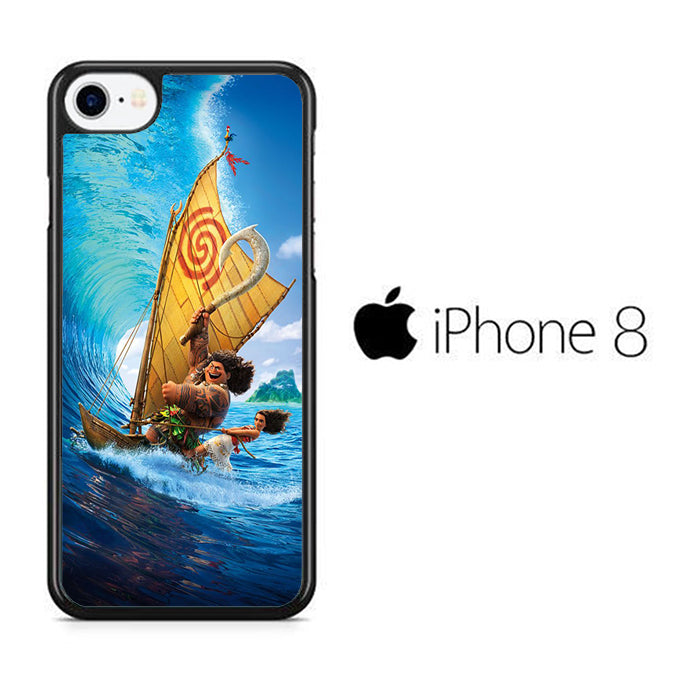 Moana Waves Surfing With Boat iPhone 8 Case