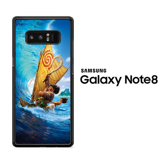 Moana Waves Surfing With Boat Samsung Galaxy Note 8 Case