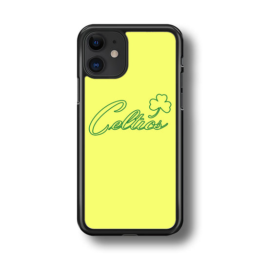 NBA Celtics Yellow Logo iPhone 11 Case
