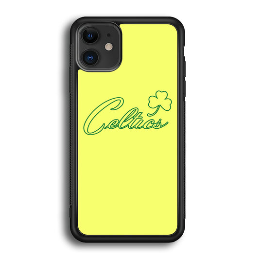 NBA Celtics Yellow Logo iPhone 12 Case