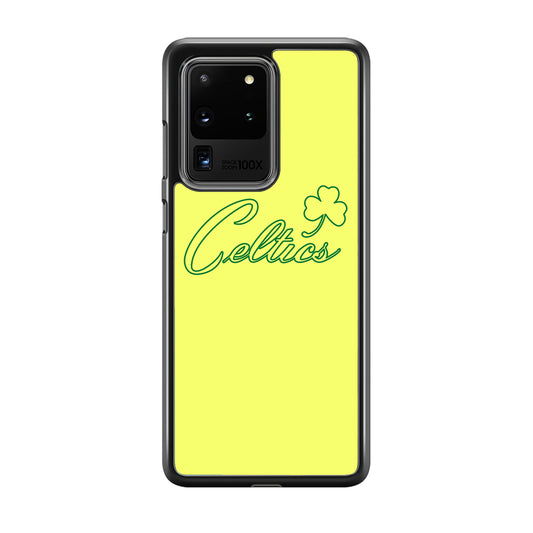 NBA Celtics Yellow Logo Samsung Galaxy S20 Ultra Case