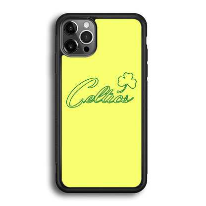 NBA Celtics Yellow Logo iPhone 12 Pro Case