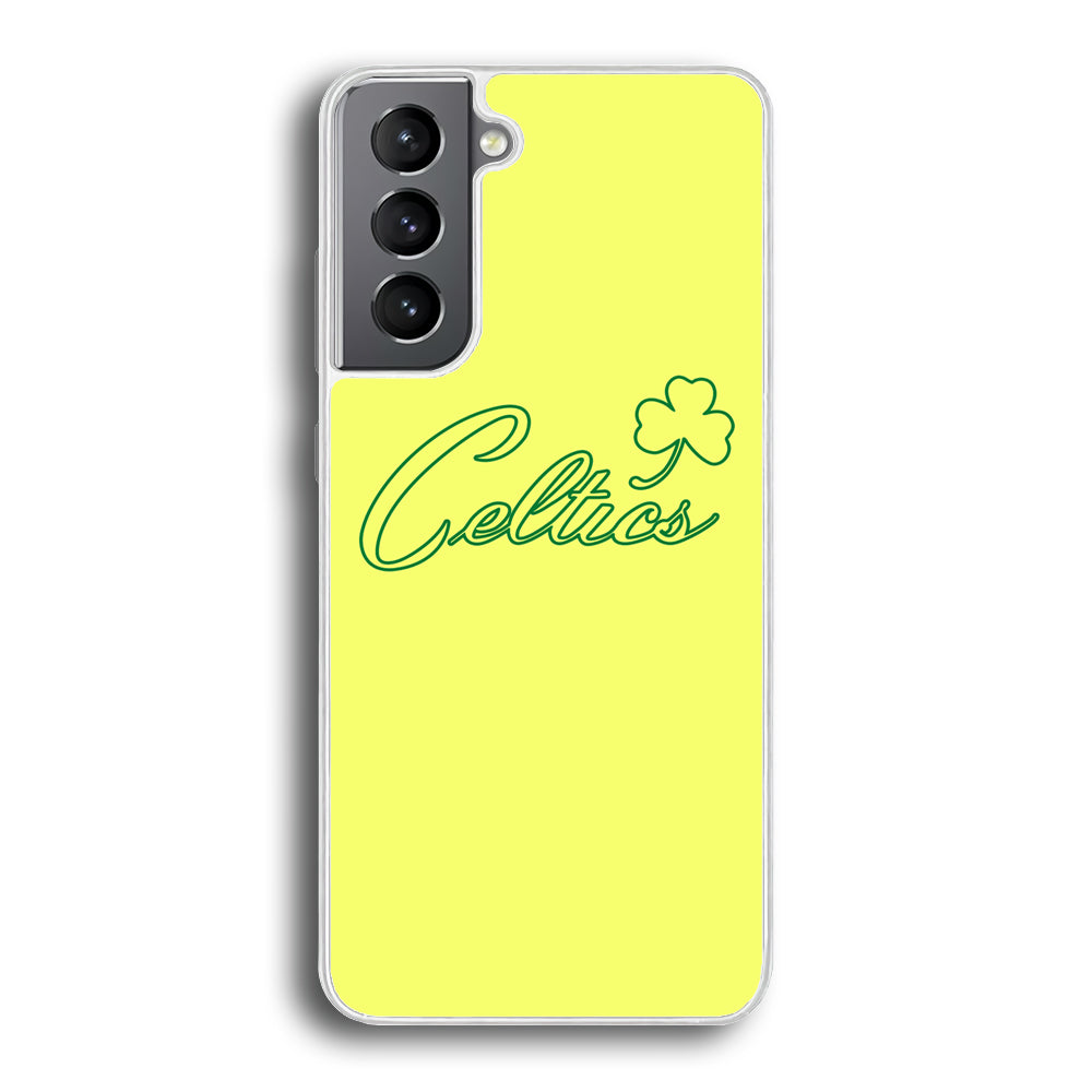 NBA Celtics Yellow Logo Samsung Galaxy S21 Plus Case