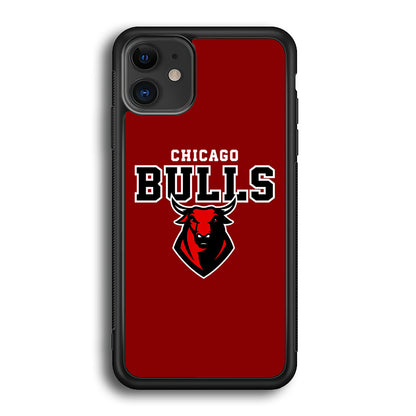 NBA Chicago Bulls Red Logo iPhone 12 Case