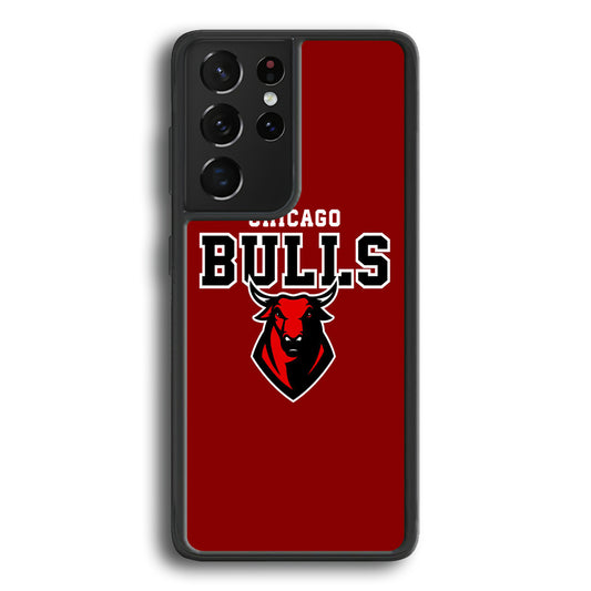 NBA Chicago Bulls Red Logo Samsung Galaxy S21 Ultra Case - Ezzystore