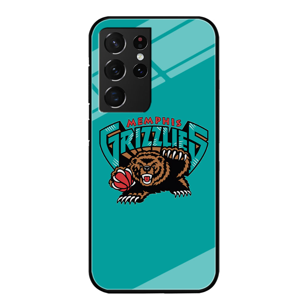 NBA Memphis Grizzlies Bear Logo Samsung Galaxy S21 Ultra Case