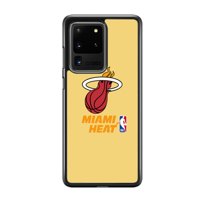 NBA Miami Heat Latte Colour Logo Samsung Galaxy S20 Ultra Case