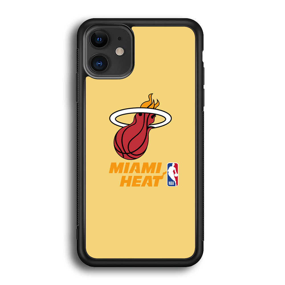 NBA Miami Heat Latte Colour Logo iPhone 12 Case