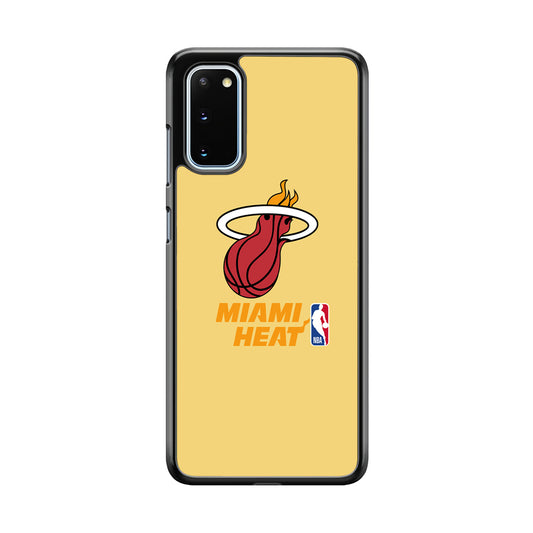 NBA Miami Heat Latte Colour Logo Samsung Galaxy S20 Case