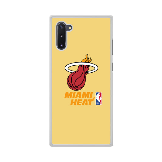 NBA Miami Heat Latte Colour Logo Samsung Galaxy Note 10 Case
