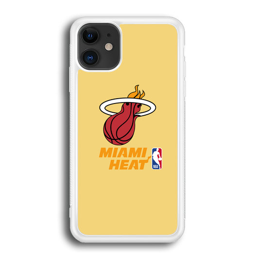 NBA Miami Heat Latte Colour Logo iPhone 12 Case
