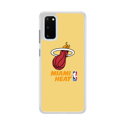 NBA Miami Heat Latte Colour Logo Samsung Galaxy S20 Case