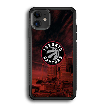 NBA Toronto Raptors Logo Sunset In The City iPhone 12 Case