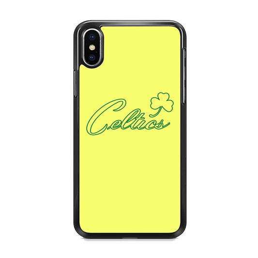 NBA Celtics Yellow Logo iPhone Xs Case