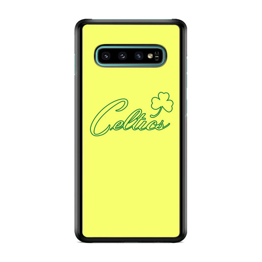 NBA Celtics Yellow Logo Samsung Galaxy S10 Plus Case