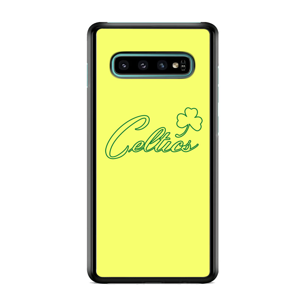NBA Celtics Yellow Logo Samsung Galaxy S10 Plus Case