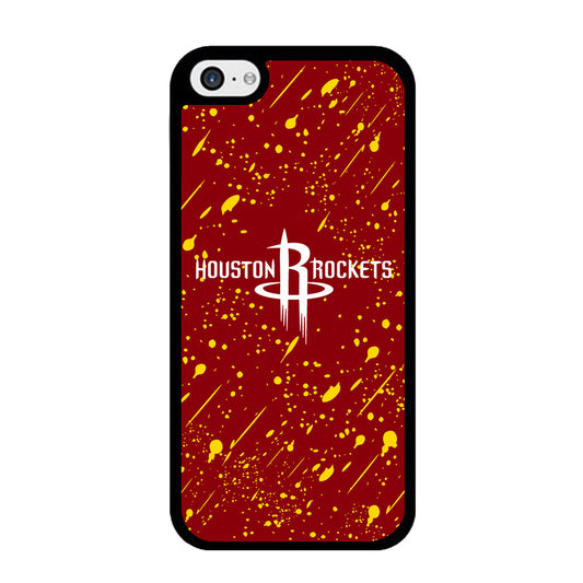 NBA Houston Rocket Logo Maroon Splash Yellow Paint iPhone 5 | 5s Case - Ezzystore