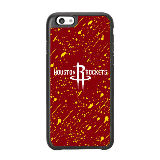 NBA Houston Rocket Logo Maroon Splash Yellow Paint iPhone 6 | 6s Case