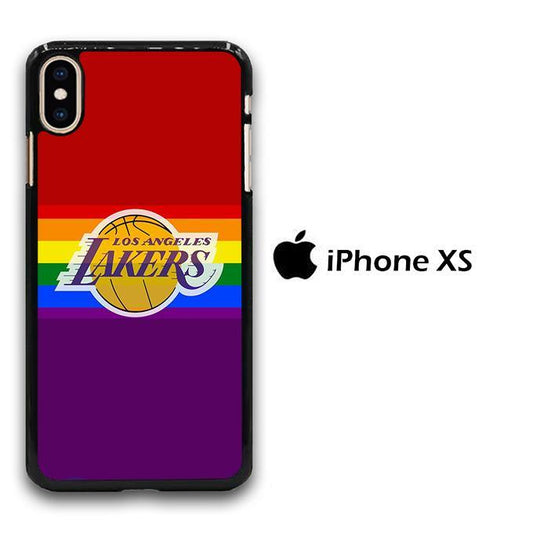 NBA Lakers Rainbow iPhone Xs Case - ezzyst